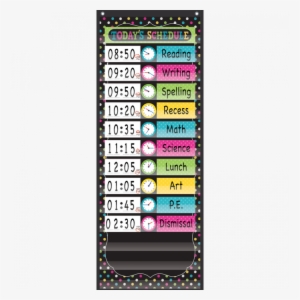 Chalkboard Brights Schedule Pocket Chart #3915056