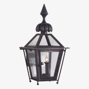 Audley Small Harped Wall Sconce In Blackened Cop - Sconce #3915947