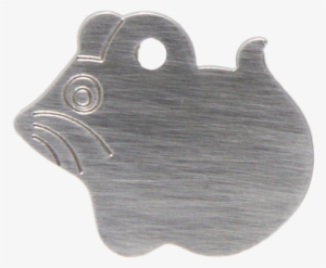 Stainless Steel Mouse Pet Tag - Black Cat #3917508