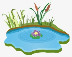 Lily Pad Clipart Garden Pond - Free Clipart Pond #3918087