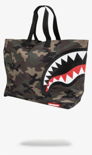 Sprayground Tote Bag X Sharks Mouth Woodland Camo - Sprayground Camo Shark Tote #3918722