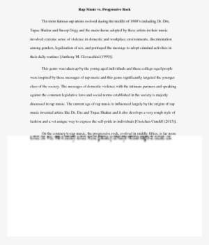 Rap Music Vs - Descriptive Essay Examples #3919659