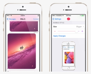 Customize The Size Of The Image Preview Bubbles In - Iphone #3921014