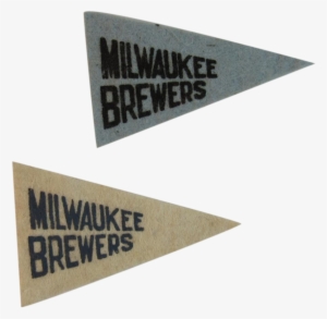 2 1950s Mlb Mini Felt Pennants American Nut & Chocolate - Label #3921437