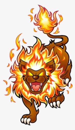 Kirby Fire Lion - Lion With Fire Png #3921913