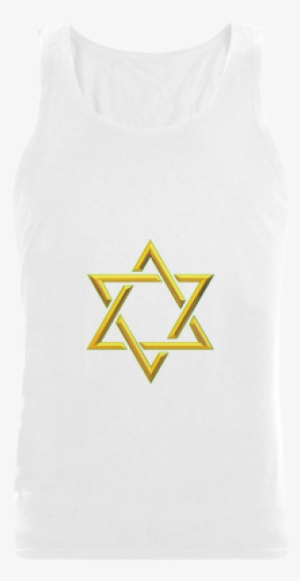 Judaism Symbols Golden Jewish Star Of David Plus Size - Judaism #3924539