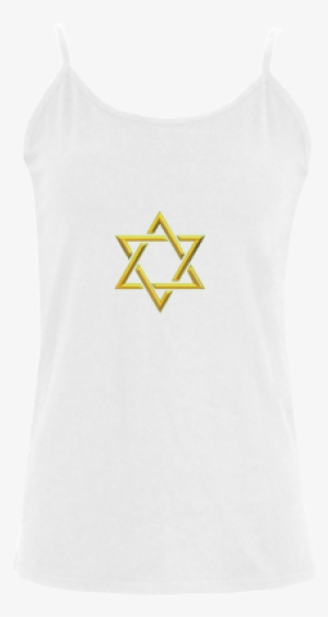 Judaism Symbols Golden Jewish Star Of David Women's - Active Tank #3924709
