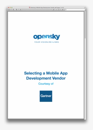 Selecting A Mobile App Development Vendor - Open Sky Data Systems #3924946