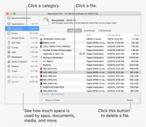 Sort Through Categories Of Files To See How Much Space - Computer File #3925728