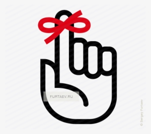Vector Icon Of Raised Index Finger With Reminder Knot - Attention Icons #3925972