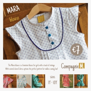 The Mara Blouse Is A Feminine Blouse For Girls With - Pattern #3926351