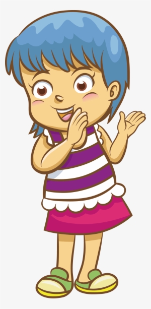 Clapping Cartoon Clip Art - Girl Clapping Clip Art #3926521