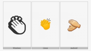 Clapping Hands Sign On Various Operating Systems - Hand #3926553