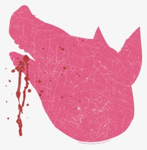 American Horror Story Pig Head Juniors T-shirt - Illustration #3928280