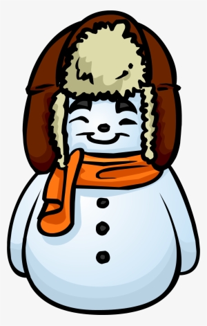 Orange Scarf Snowman - Club Penguin Snowman Furniture #3928486