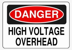 High Voltage Overhead - Warning Label High Voltage #3928509
