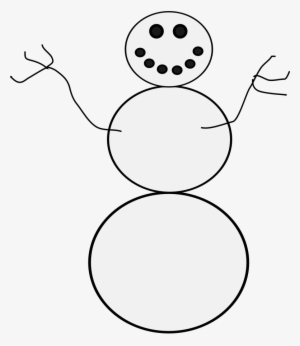 Snowman Svg File - Outline Of A Snowman #3928675