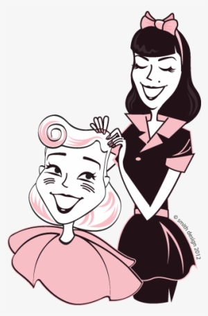 Clip Freeuse Library Beauty Vector Vintage - Vintage Hair Clip Art #3928706