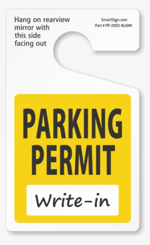 Toughtag™ Standard Rearview Mirror Hang Tag, Yellow - No Parking In Bike Lane #3928853