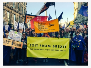 B&h Lib Dems At People's Vote March Oct 20th - Banner #3929383