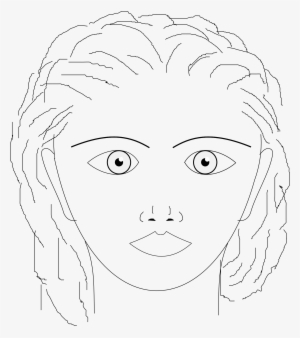 Girl Avatar Pretty Woman Face - Line Art #3929666