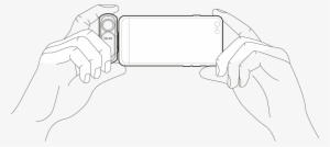 We Recommend Using Both Hands To Hold The Iphone Dxo - Tablet Computer #3929996