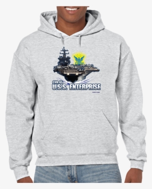 Uss Enterprise Cvn-65 Big E Aircraft Carrier Hoodie - Ash Grey Gildan Hoodie #3930736