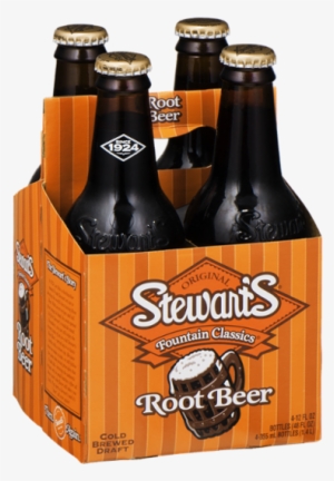 Stewart's Root Beer, 12 Fl Oz Glass Bottles, 4 Pack #3933265