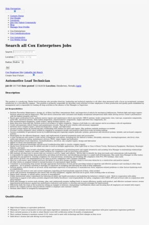 Description - Hospital Work Experience Reference #3933459