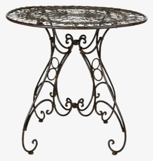 Wrought Iron Bistro Table - Wrought Iron Table Png #3934865