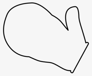 Mitten Clipart Black And White Free Images - Large Mitten #3935253
