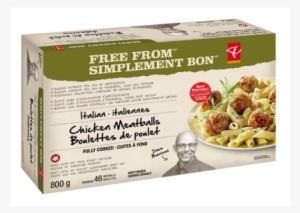A Box Of Frozen Pc Free From Italian Chicken Meatballs - Raised Without Antibiotics Chicken Canada #3935642