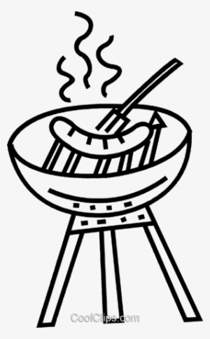 Grill Clipart - Bbq Sausage Sizzle Cartoon #3936084