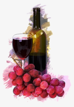 Botart International Contemporary Barrel Art - Wine And Grapes Png #3936247