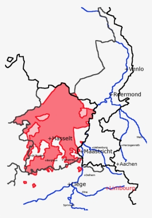 Loon On Modern Borders - Map Of Maaseik Bishopric Of Liege #3936603