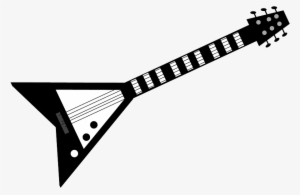 Rock Guitar Png Pic - Electric Guitar Clipart Black And White #3937683