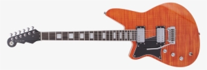 Rock Orange Flame Maple - Reverend Tricky Gomez Rt Satin Alpine Green #3937883