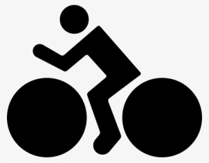 Man Riding On A Bike - Bike Riding White Icon Png #3938343