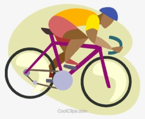 Man Riding Ten Speed Bicycle Royalty Free Vector Clip - Road Bicycle #3938455
