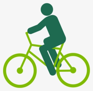 Graphic Of A Person Riding A Bike - Sciezka Rowerowa Znak #3939007