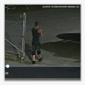 Suspect Gets Out Of Vehicle To Open Gate - Hurst Marina #3939314