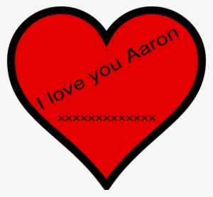 I Love You Aaron Svg Clip Arts - Transparent Background Heart Clipart #3939676