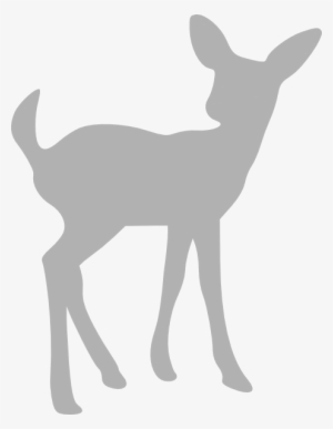 Gray Deer Image Clip Art - Fawn Silhouette #3940464