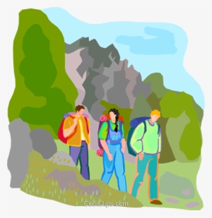 Hiking Royalty Free Vector Clip Art Illustration - Hotel #3941899