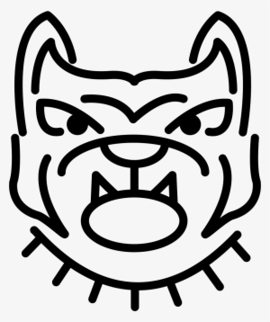 Angry Bulldog Face Outline - Bulldog #3942391