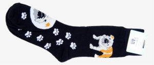 Standing Bulldog, Bulldog Face, And Paw Prints Socks - Sock #3942768