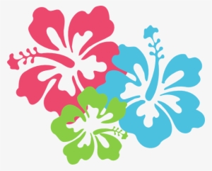 Hibiscus Pinkbluegreen - Hibiscus Clip Art #3944742