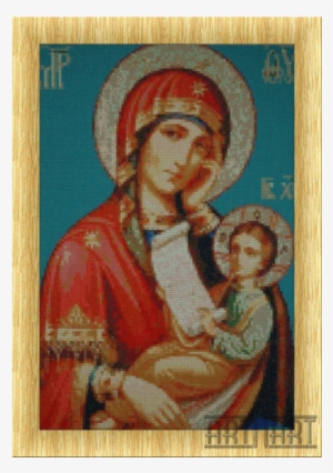 3d Handmade Diamond Painting Religious Icon - Mosaic Full Diamond Embroidery Virgin And Jesus Square #3945488