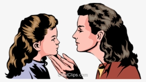 Mother & Daughter Royalty Free Vector Clip Art Illustration - Parent #3946311