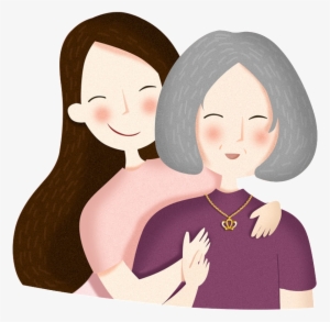 Mother S Daughter Happy Mother S Day Transparent - 母 女 卡通 #3946362